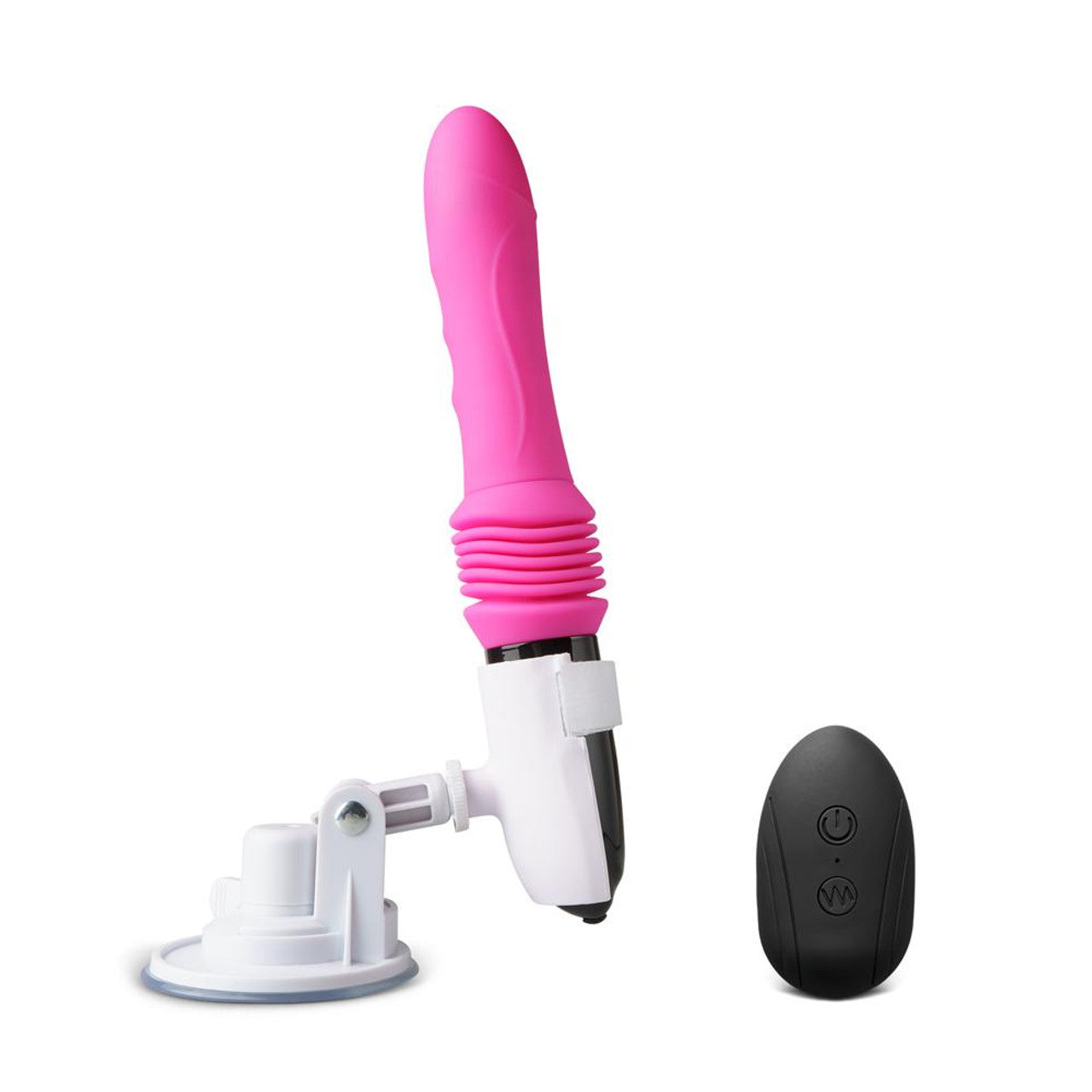 VIBRADOR PINK SUBE/BAJA CON BASE TELESCOPICA ♥