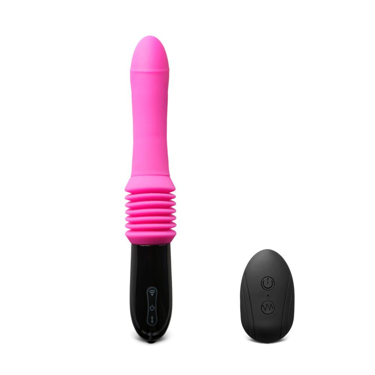 VIBRADOR PINK SUBE/BAJA CON BASE TELESCOPICA ♥